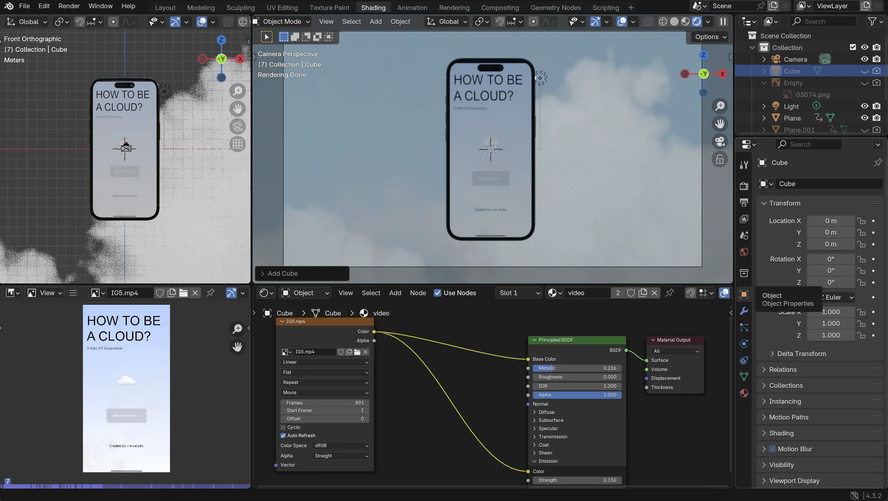 How to Be a Cloud - Interface Design